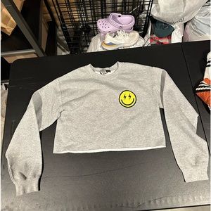 Women’s size small cropped grey sweatshirt